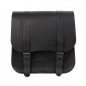 Preview: Ledrie, single leather saddlebag 'Postman'. 30 liters. Black