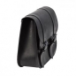 Preview: Ledrie, leather single saddlebag, 18 liter. Black