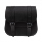 Preview: Ledrie, leather single saddlebag, 18 liter. Black