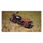 Preview: Longride, 'Old Chopper' waxed cotton saddlebag. Marron Brown