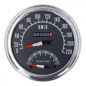 Preview: FL speedo/tachometer, '73-84 face', black. 1:1 KMH