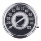 Preview: FL speedometer, '41-45 face', silver/black. 2:1 MPH