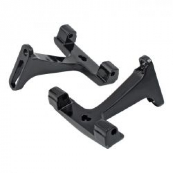 Mount bracket, passenger floorboard. Stock height. Black