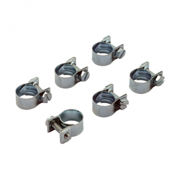 Aba hose clamps, 12mm for 1/4" hose. Zinc plated 10Piece