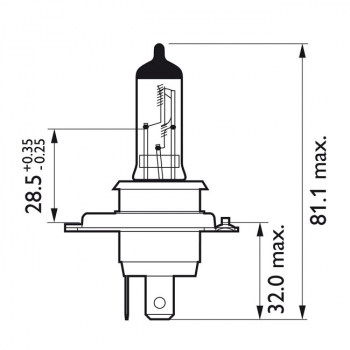 Philips Vision Moto Scheinwerfer-Glühlampe H4