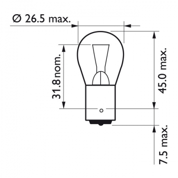 Philips turn signal light bulb P21W