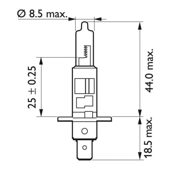 Philips Vision headlamp bulb H1