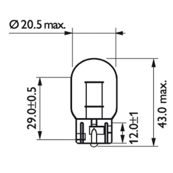 Philips Glühbirne W21W 2 Stück