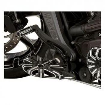 Arlen Ness, 10-gauge mini rider floorboards. Chrome