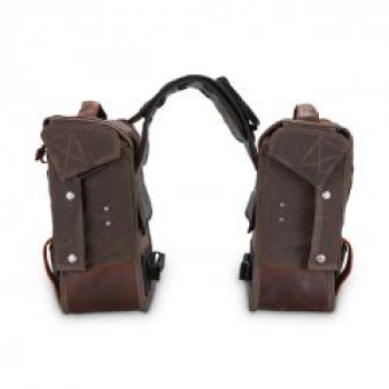 Burly Voyager throwover saddlebags dark oak