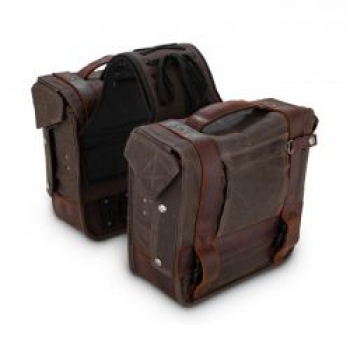 Burly Voyager Throwover Satteltaschen Eiche dunkel