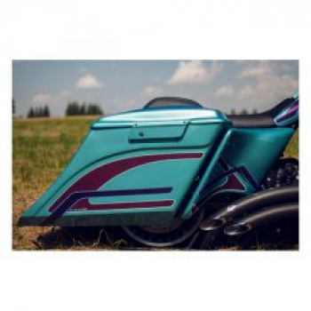 Killer Custom 7″ stretch Down extended saddlebags