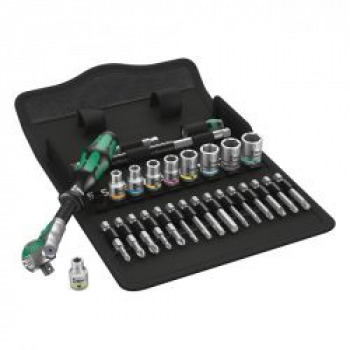 Wera Zyklop ratchet kit 28 pcs. 1/4" drive Metric sizes