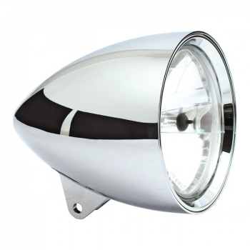 Smoothie 4-1/2" headlamp without visor. Chrome