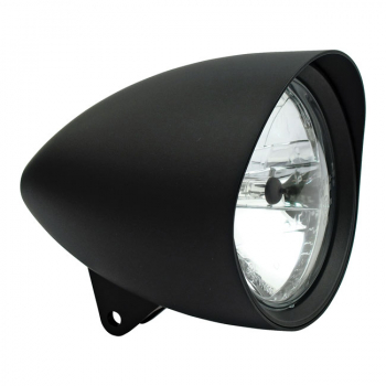 Smoothie 7" headlamp with round visor. Black