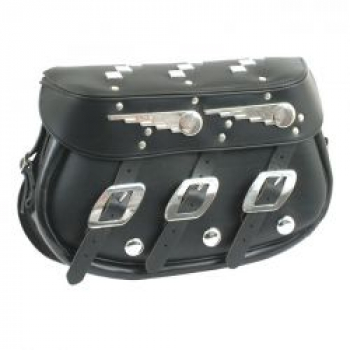 Speedking Softail leather saddlebag set. Black