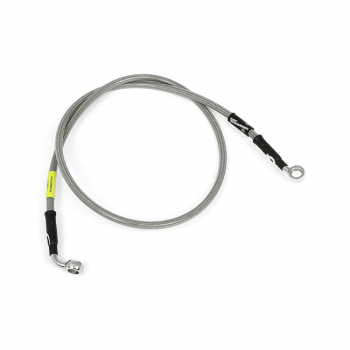 Goodridge brake line front, stainless clear coated