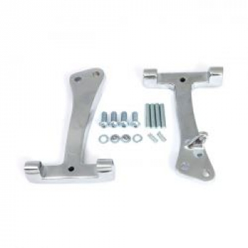 Dyna passenger floorboard mount brackets. Chrome