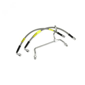 Goodridge brake line front, stainless clear coated