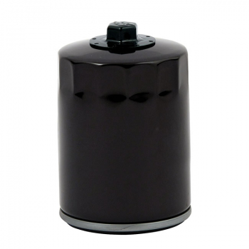 MCS, spin-on oil filter, with top nut for M8. Black