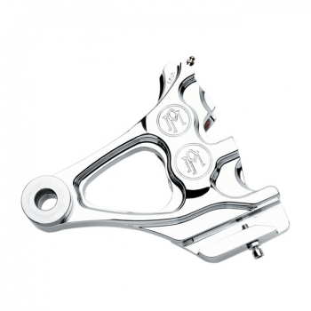 PM, 4-piston one-piece caliper/bracket, rear. Chrome