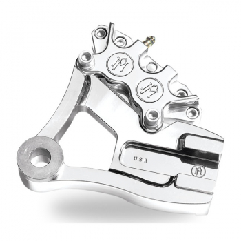 PM, rear 4-p caliper bracket, 11.5". Chrome