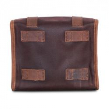 Longride, 'Mini' waxed cotton saddlebag. Marron Brown