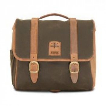 Longride, Satteltasche 'Classic' aus gewachster Baumwolle. Khaki