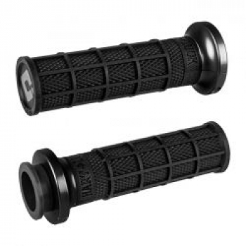 ODI, V-TWIN Lock-On HART-LUCK Full-Waffle TBW grips. Black