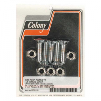 Colony, brake screw kit. Rear