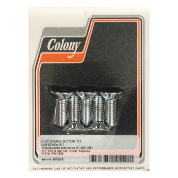 Colony, front/rear brake rotor bolt kit
