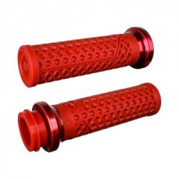 ODI, V-TWIN Lock-On GRIPS VANS Signature, TBW. Dunkelrot/Rot