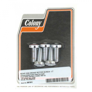 Colony, front/rear brake rotor bolt kit. Button head torx