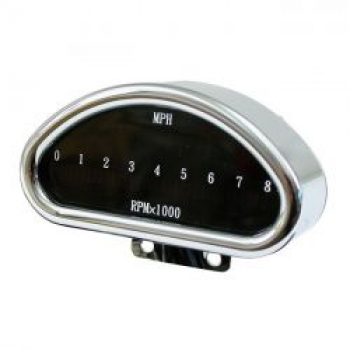 Electronic CNC aluminum speedometer (MPH) chrome