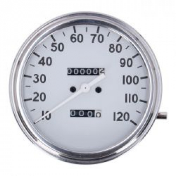 FL speedometer, '36-40 face', White. 1:1 MPH