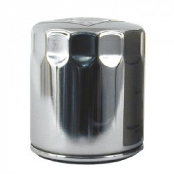 Champion, spin-on oil filter. Chrome