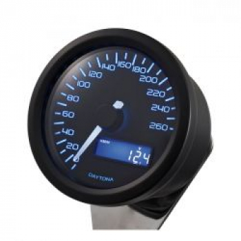 Daytona, Velona 60mm elektronischer Tachometer 260km/h, schwarz