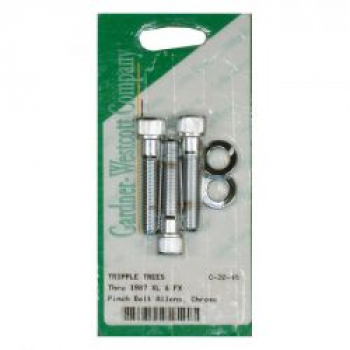 Triple tree pinch bolt set. Chrome Allen heads