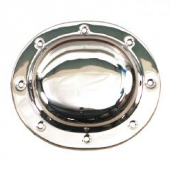 Derby cover, tin primary. Plain chrome