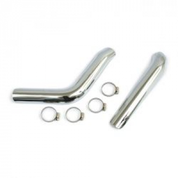 Big Twin plain heat shield set chrome