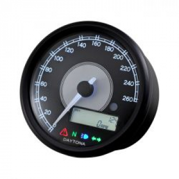 Daytona, Velona 80mm Tachometer 260 kmh/mph