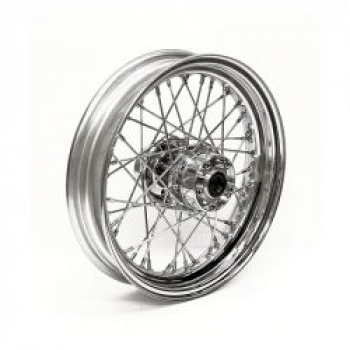 3.00 x 16 rear wheel 40 spokes chrome