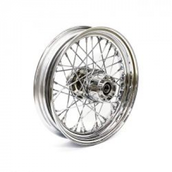 3.00 x 16 rear wheel 40 spokes chrome