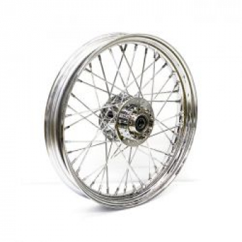 2.50 x 19 front wheel 40 spokes chrome