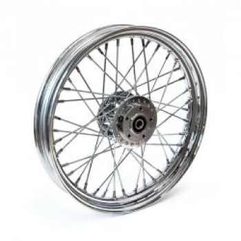 2.50 x 19 front wheel 40 spokes chrome