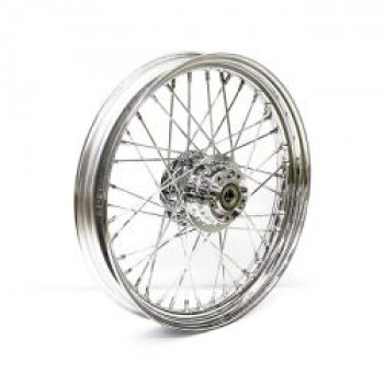 2.50 x 19 front wheel 40 spokes chrome