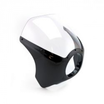 Cafe racer style mini fairing. Black