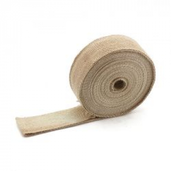 Exhaust insulating wrap. 2" wide light brown