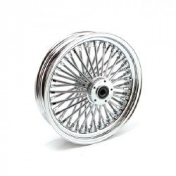 MCS radial 48 fat spoke front wheel 3.50 x 16 SF chrome