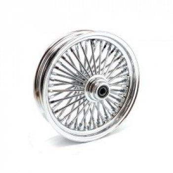 MCS radial 48 fat spoke front wheel 3.50 x 16 SF chrome